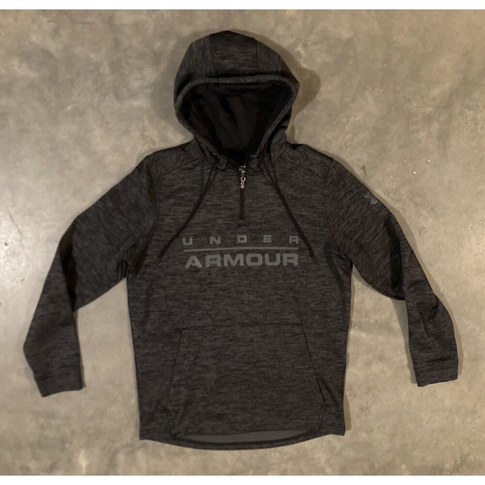 Under Armour Activewear Sweatshirt Hoodie Cold Gear Dark Gray Black Womens Small